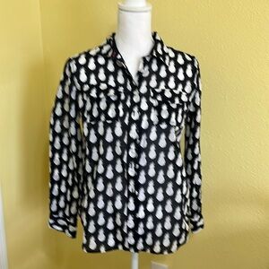 Talbots long sleeve cutting blouse size P